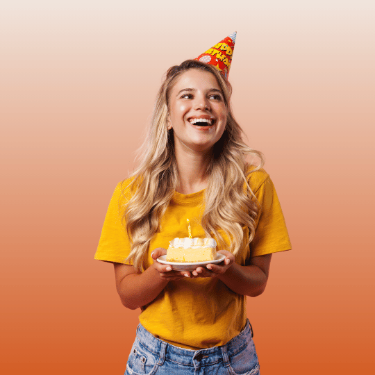 Ragazza che festeggia da Experience Novara